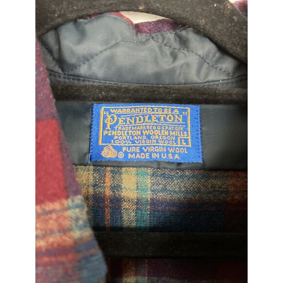 Vintage Pendleton 100% Virgin Wool Flannel. Size L - Picture 3 of 3